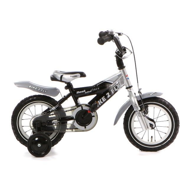 Popal Bike 2 Fly 12 inch Zilver Zwart